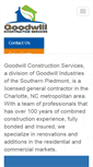Mobile Screenshot of goodwillconstructionservices.com